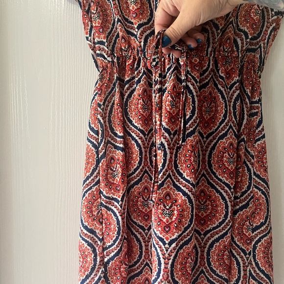 Olive & Oak Navy and Red Sheer Blouse - Picture 4 of 6